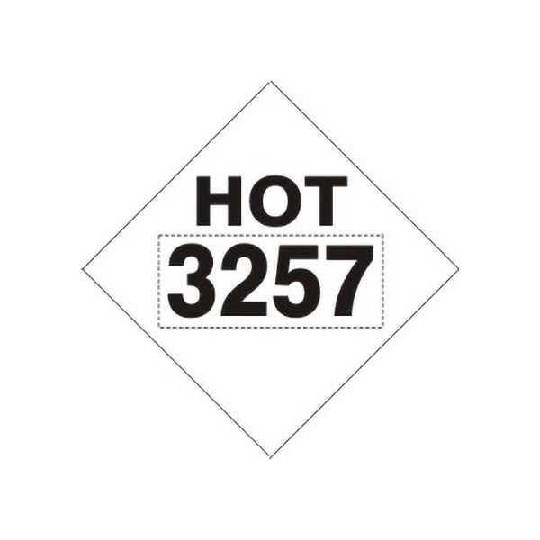 3257 Hot Asphalt - Class 9 Placard, Rigid Vinyl, 10.75