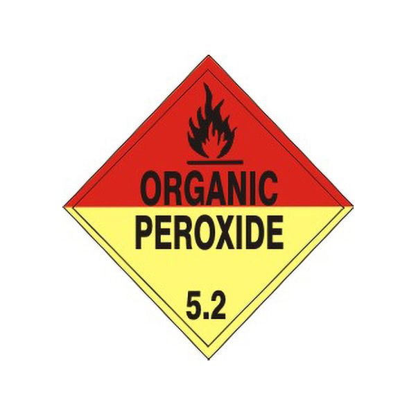 Organic Peroxide - Class 5 Placard, Rigid Vinyl, 10.75