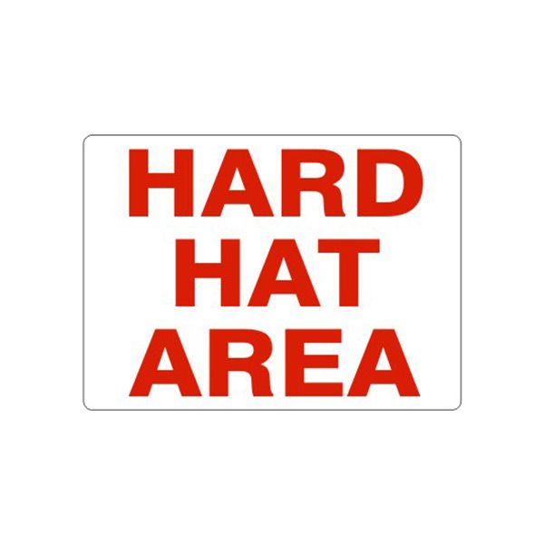 Hard Hat Area, Plastic (.040), 10X14