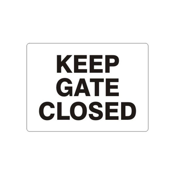 Keep Gate Closed -  Parking Control Sign sign, Aluminum (.040), 14X20