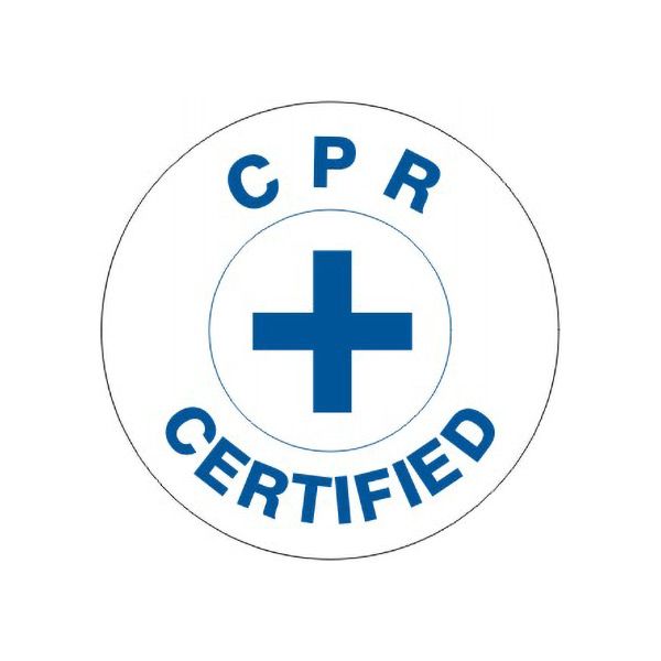 C P R Certified   With Cross & Border – Helmet / Hard Hat Markers, Reflective Adhesive Vinyl, 2X2
