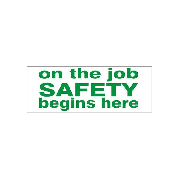On The Job Safety Begins Here – Reflective Helmet / Hard Hat Markers, Reflective Adhesive Vinyl, 1X2
