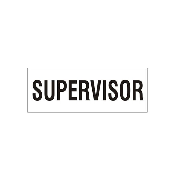 Supervisor – Reflective Helmet / Hard Hat Markers, Reflective Adhesive Vinyl, 1X2