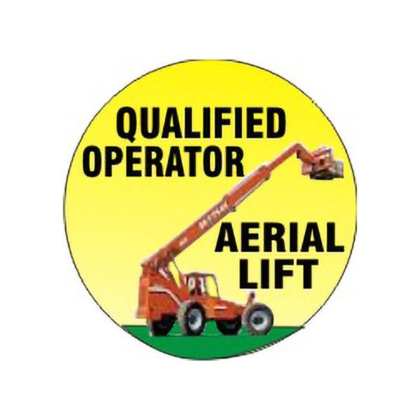 Qualified Operator Aerial Lift With  Color Ilift Truck – Helmet / Hard Hat Markers, Reflective Adhesive Vinyl, 2X2