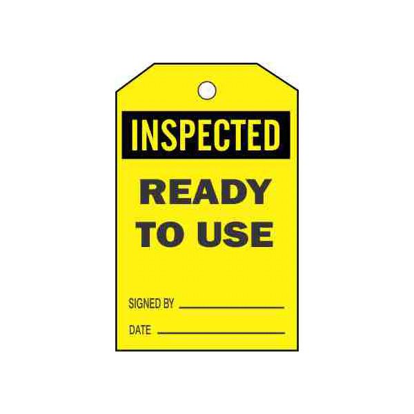 Inspected  Ready To Use Tags, Tagboard, 6.125X3