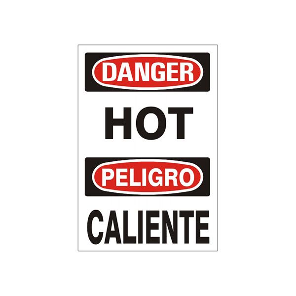 Hot Peligro Caliente - Danger Sign sign, Adhesive Vinyl, 20X14