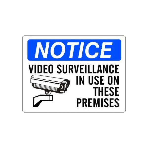 Notice: Video Surveillance In Use On These Premises With Picto sign, Aluminum (.040), 7X10
