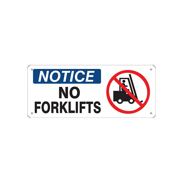 No Forklifts Picto - Notice Sign sign, Adhesive Vinyl, 7X17