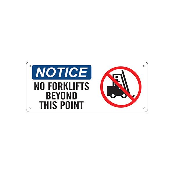 No Forklifts Beyond This Point (Picto) - Notice Sign sign, Adhesive Vinyl, 7X17