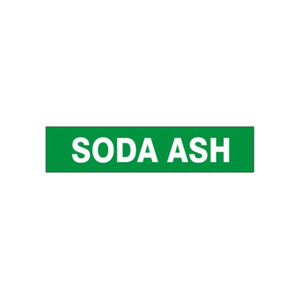 Soda Ash - Pipe Marker sign, Adhesive Vinyl, 3X24