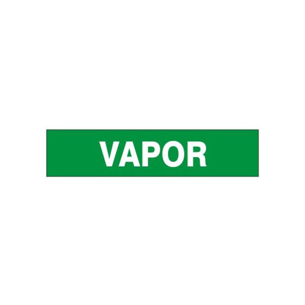 Vapor - Pipe Marker sign, Adhesive Vinyl, 1.125X8