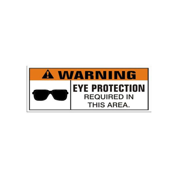 Warning! With Exclamation Mark Symbol Eye Protection Required In This banner., Banner, 48X120