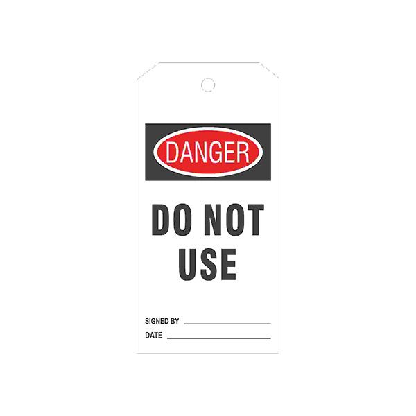 Danger Do Not Use Tags, Tagboard, 6.125X3
