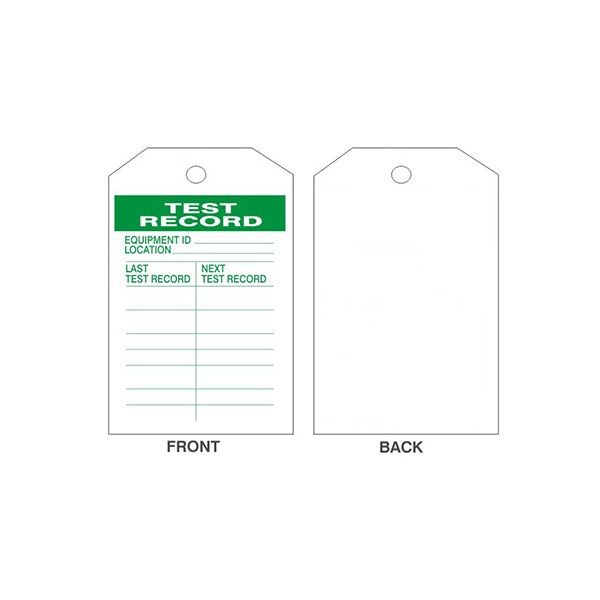 Test Record Tag, Tagboard, 6.125X3