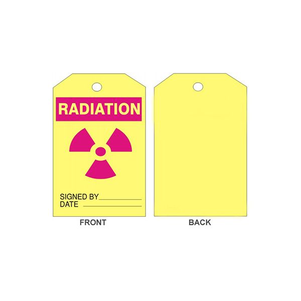 Radiation Picto Tag, Tagboard, 6.125X3