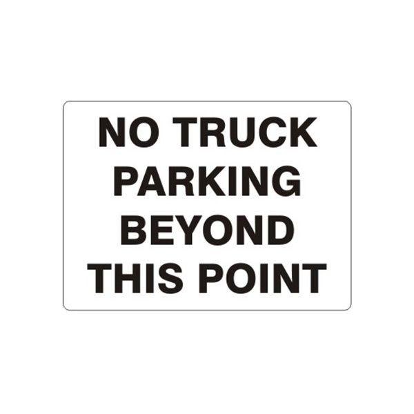 No Truck Parking Beyond This Point sign, Aluminum (.040), 14X20