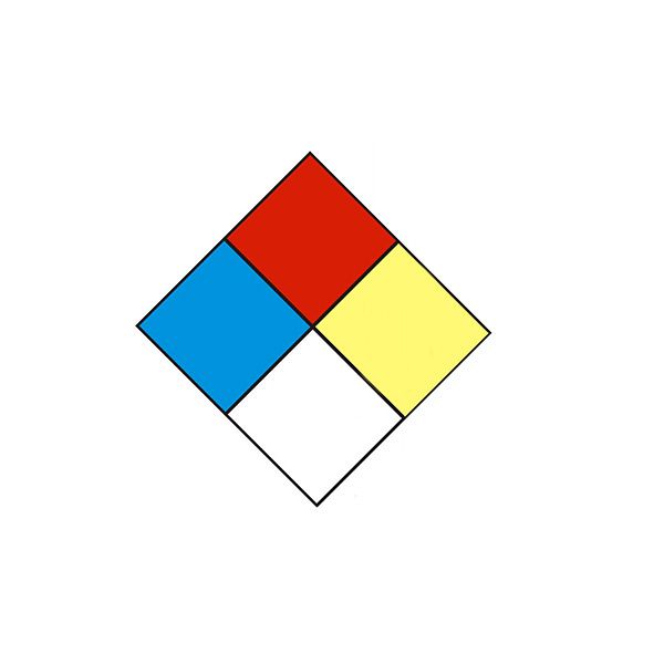 National Fire Protection Association (NFPA) Diamond Signs sign 5X5, Plastic (.040), 5X5