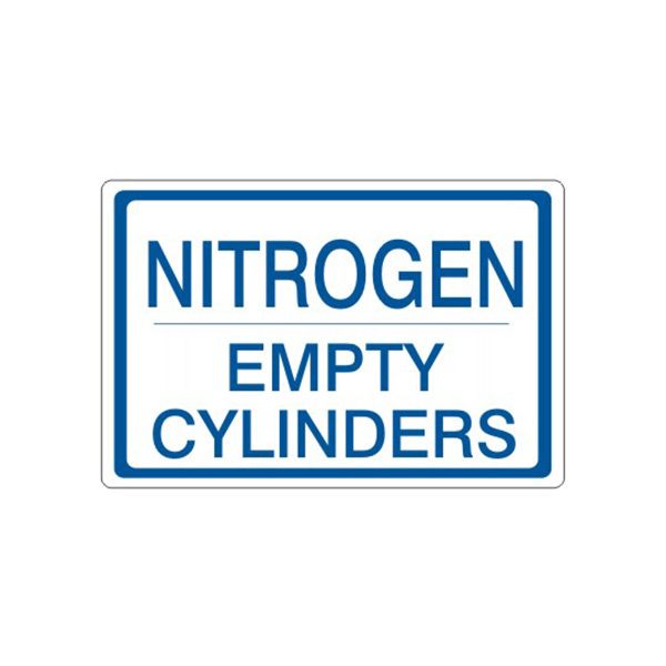 Nitrogen Empty Cylinders – Cylinder Label, Plastic (.040), 7X10