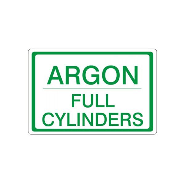 Argon Full Cylinders – Cylinder Label, Plastic (.040), 7X10