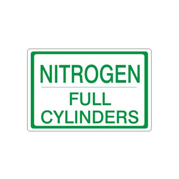Nitrogen Full Cylinders – Cylinder Label, Adhesive Vinyl, 7X10