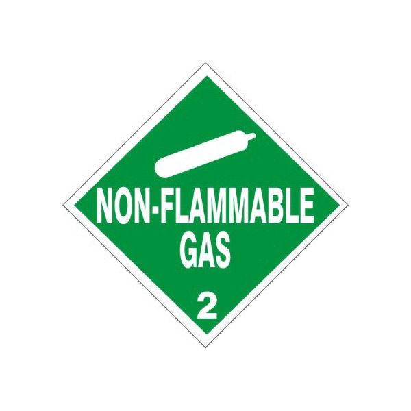 Picto  Non-Flammable Gas 2, Adhesive Vinyl, 4x4