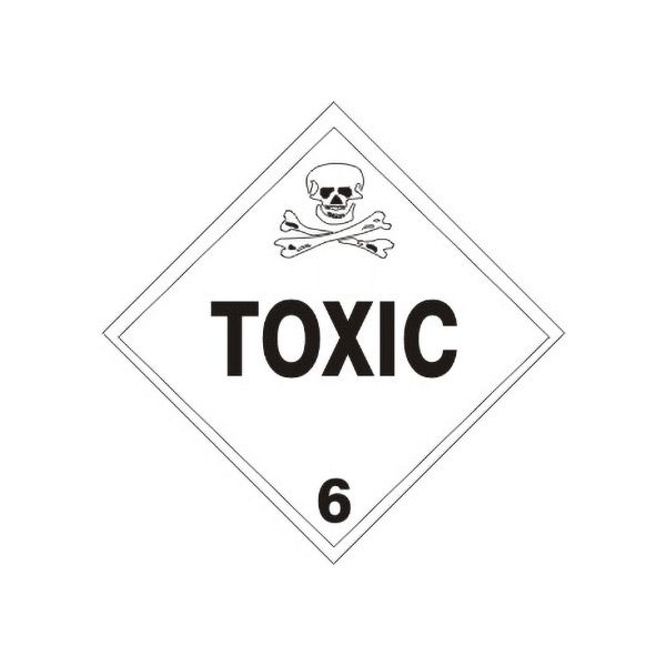 Poison Picto  Toxic  6, Adhesive Vinyl, 4x4