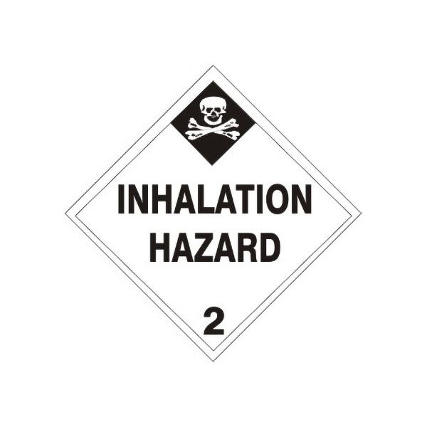 Poison Picto In Box  Inhalation Hazard  2, Adhesive Vinyl, 4x4