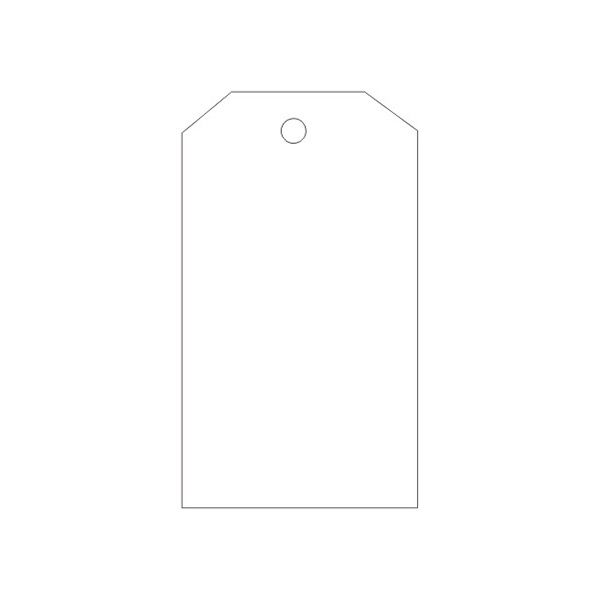Blank White Tags, Tagboard, 6.125X3